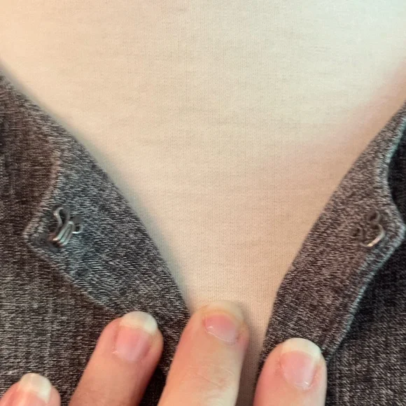 Ann Taylor Career Officecore Minimalist Elegant Gray Bell Sleeve Women's Dress - Picture 9 of 14